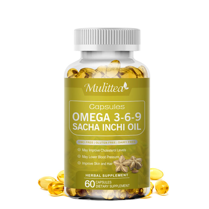 Mulittea Sacha Inchi Oil softgels1000mg Rich Source of Omega 3, 6 and 9