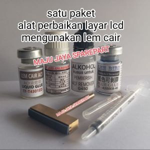 paket alat untuk perbaikan COF LCD Display LED TV mengunakan lem cair ACF BONDING LEM KONDUKTIF HOTPRESS