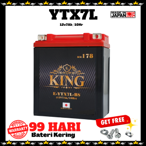 KING BATERI YTX7L MOTORCYCLE BATTERY R25 RFS 150 TNT 250 150S CB250R ZZR KAWASAKI 250 KLX150 VESPA