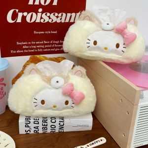 ZM10Q Cartoon KT Cat Napkin Holder Large Capacity Cute Paper Drawer Box Creative Decorative Paper Towel Box for Home