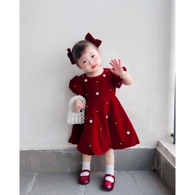 Lịch sử giá Váy nhung đỏ tay bồng cho mẹ và bé cập nhật 3/2024 - Mua Thông  Minh