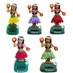 HOUCHU Car Ornament Dashboard Decoration Hula Dancer Dancing Figure Toy Swinging Bobble Solar Powered Solar Swinging Doll Shaking Head Doll Dancing Hula Girl Swinging Hawaiian Girl