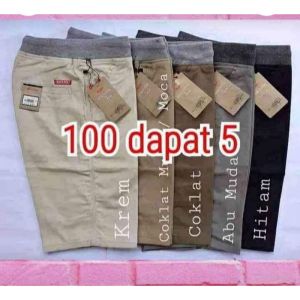 PROMO (100K5PCS) Chinos Pendek Pria Termurah