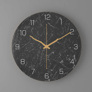 Minimalist Nordic Series Clock Marble Texture Hot Sale Morden Home Living Room Clocks Simple and Fashion Creative Vintage Wall Clock Decorations 30x30cm