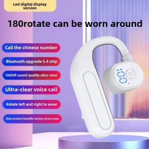 🎧COD + ต้นฉบับ + คลังสินค้าพร้อม🎧หูฟังบลูทูธหูข้างเดียวหมุนได้จอแสดงผลดิจิตอล-ชุดหูฟังสำหรับชาร์จไฟแบบปรับได้ประเภท C หูฟังเพื่อการลดเล่นกีฬาเอียร์บัดไร้สายการหมุน180 °