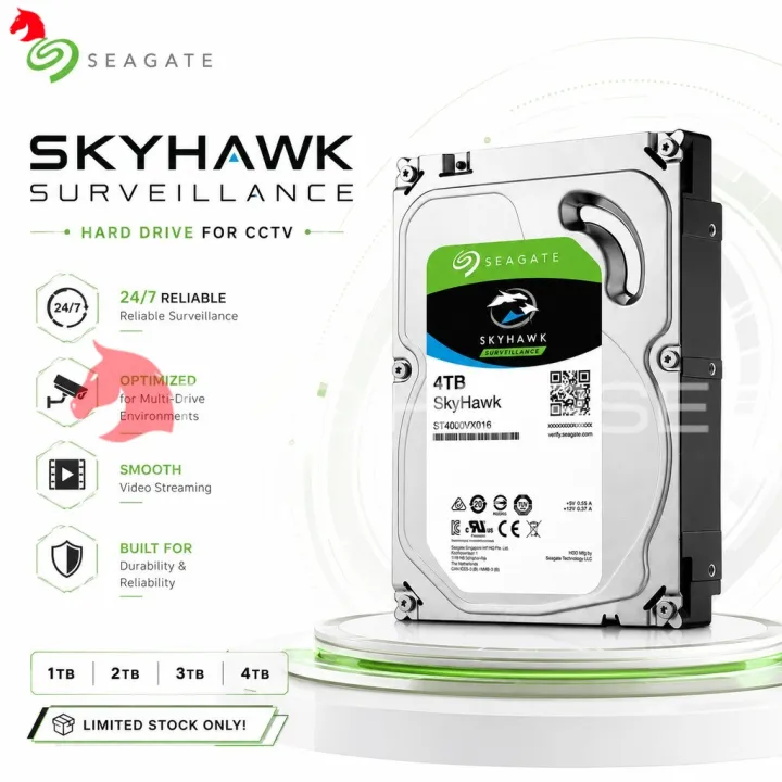 RED HORSE Original SEAGATE CCTV Hard Disk HDD SkyHawk Surveillance SATA 6Gb/s Internal Hard Drive