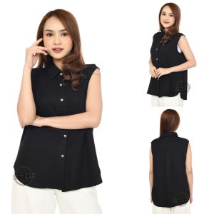 BLANIK Kemeja Yukensi Atasan Tanktop Wanita Lengan Buntung Tanpa Lengan Inner Basic Dalaman Jas Blazer Bahan Formal Kerja Kantor Premium Quality