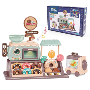 Kids Coffee Machine Toy Set Miniature Pretend Play Food Simulation Bread Coffee Cake Shopping Cash Register Toys For Children