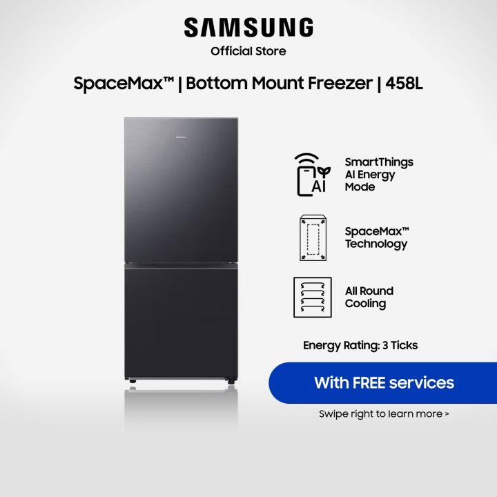 Samsung RB45DG600EB1SS, Bottom Mount Freezer Refrigerator, 458L, 3