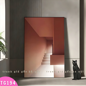 Tranh treo tường treo cầu thang hành lang lối vào chất liệu vải canvas đã có khung composite và tặng đinh treo ba chân đủ size