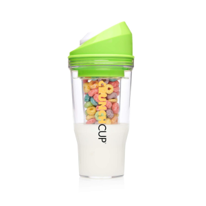 Wet Dry Separation Cereal Cup Large Capacity Plastic Breakfast Cup For Overnight Oats Fresh-Keeping Storage