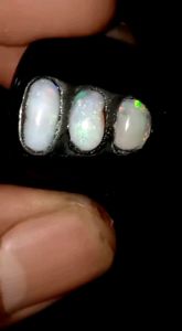 Kalimaya Milky Asli Banten Dim Ketiganya 6&7&9mm Ring Tanduk No75/8.gosokan mulus kinclong no krak