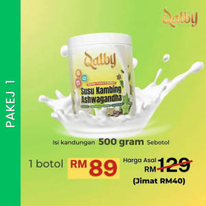 FAST SHIPPING | Qalby Susu Kambing Ashwagandha Original HQ - Susu Kambing Tanpa Hamis & Lulus KKM
