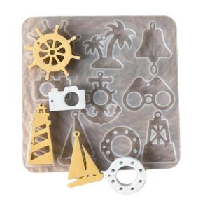 Marine Animal Earring Silicone Molds Epoxy Resin Molds DIY Resin Pendant Keychain Crafts Making Tool Nonstick