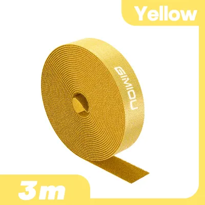GIMIOU 5m/3m/1m Bộ Kẹp giữ dây cáp dây ni lông Winder tái sử dụng dòng dữ liệu Tie Băng đoạn cáp chủ quản lý gọn gàng cho Bàn Phím kèm Chuột Tai nghe dây âm thanh ràng buộc bảo vệ
