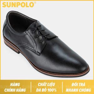 Giày Tây Nam Da Bò SUNPOLO SPH427 (Đen Nâu)