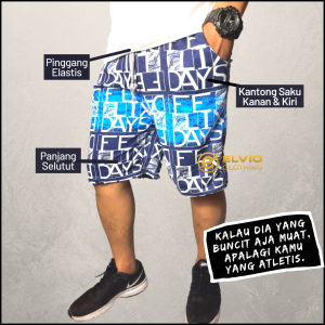 CELANA PENDEK SELUTUT KNEE LENGTH BAHAN BABYTERRY SUPER BIG SIZE JUMBO XXL