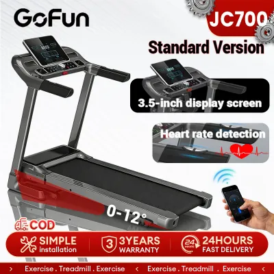Electric Treadmill heavy duty Slope Adjust 16km/h Bluetooth Foldable 400KG Load-bear Massager