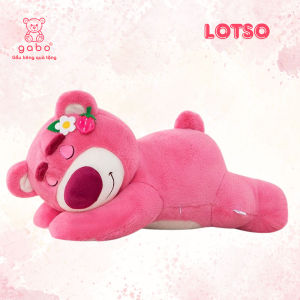 gấᴜ Bông gấᴜ Dâu nằm ngủ cao cấp Lotso tai dâu có mùi thơm gối ôm dài cho bé quà tặng bạn gái