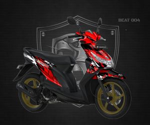 Stiker Decal Full Body Motor Honda Beat Karbu - Sticker Decal Full Body Beat Karbu Motif Racing Beat 004