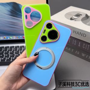 For HUAWEI Pura 90S Pro Max Case Fashion Soft Edge 360°Rotate stand Protective Back Cover For 90S Pro Phone Shell Funda