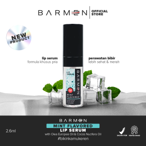 BARMEN Lip Serum Moisturize With Mint Flavored - Perawatan Bibir Pria Untuk Bibir Hitam Kering dan Pecah - Pecah