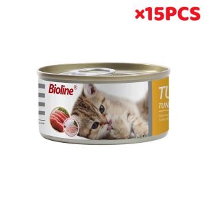 BIOLINE 15PCS 85g/375g Canned Cat Wet Food for Cat Super Premium Can Cat Food