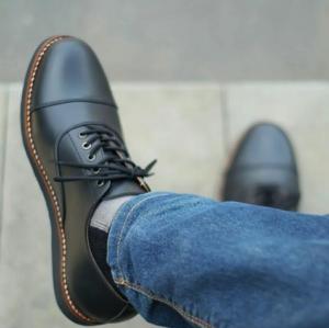 MNDY Official - Oxford Black: Sepatu Pantofel Pria Sapatu Formal Casual Kulit