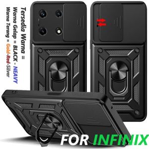 2024!! Case BARU STAND/ RING/ Holder / SLIDE LENS INFINIX Note 30 30Pro 12-2023 Zero 40 30 4G Smart 9 8 Pro Plus 7 6 5 ULTRA Zero20 Hardcase Protecth CAMERA TPU Silikon/Protector Hard Casing Soft Black Hitam Tebal ROBOT Armor Karet SILICONE 4G 5G 20 PRO +