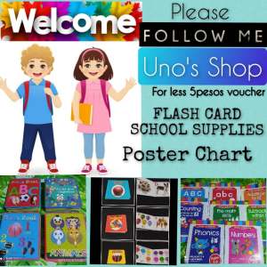 10 PCS. OR 18 PCS. Educational Paper Chart Poster Glossy (13*22inch) ABCNUMBERSHAPE