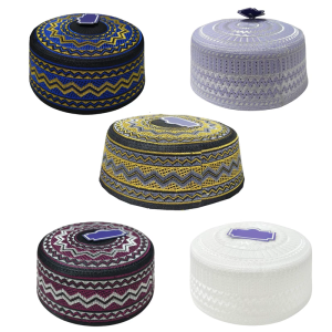 Muslims Prayer Caps for Men Embroidery Islamic Beanies Caps Soft Comfortable Ethnic Hat Indian Round Turban Kufi Prayer Hat