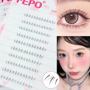 10 hàng Lông mi giả dưới Cụm đơn EyeLash Lông mi dưới tự nhiên 3mm-6mm