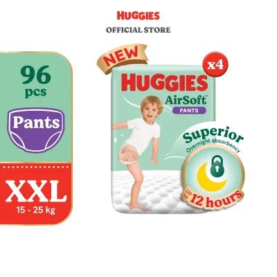 Huggies AirSoft Overnight Pants XXL - 96 pcs