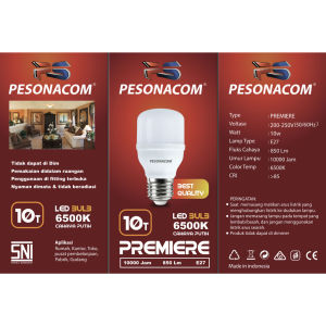 Bohlam Pesonacom Premiere Lampu LED Jumbo Tabung Rumah Kantor Terang 10W 15W 20W 30W 40W 50W 60W -Sc