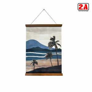 2A Hanging Wall Decor with Gold Details Japanese Design Canvas Decoration (AHW59)