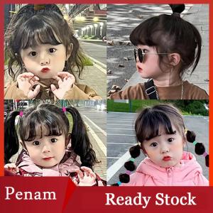 [PAM] 100PCS Colorful Basic Nylon Ealstic Hair Band Kids Girls Ponytail Holder Ties Scrunchie Mini Headwear Rubber Bands Hair Rope