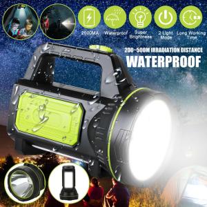 Portable Led Searchlight long range Spotlight flash light Super Bright flashlight rechargeable heavy duty big flashlight 1000000 lumens torchlight powerful tourch light hand light flashlight waterproof strong light led work light cob emergency light