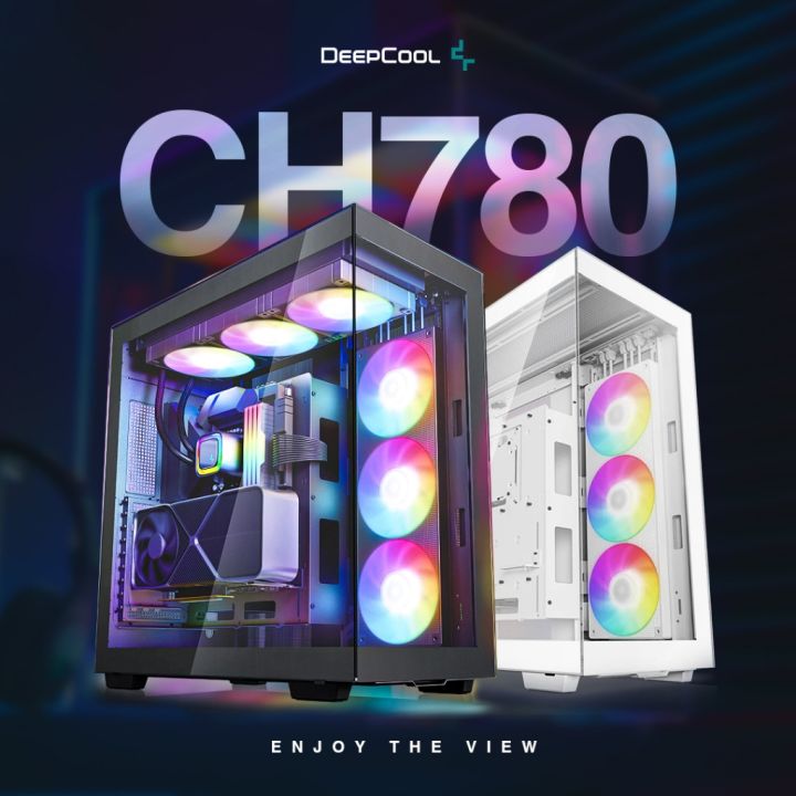 Ch780 # DeepCool CH780 - Dual Chamber Mid Tower T.G PC Case # [BLACK/WHITE ...