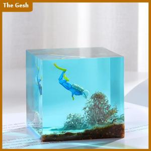 [The Gesh] Diver 3D Micro Landscape Mini Resin Filling Charm Resin Jewelry Making Supplies Silicone Mold Filling Accessories For DIY Resin Crafts