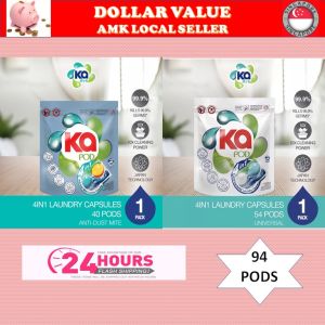 [🔥CHEAPEST🔥][🔥24HOUR SHIPPING🔥]Ka 4 in 1 Antibacterial Anti-Dust Mite aR Fum Fresh HY Laundry Capsules Detergent  [🔥Local Ang Mo Kio Seller🔥]