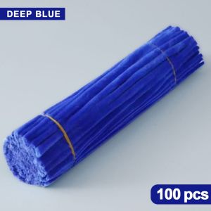 100PCS Colorful Dense Fuzzy Wire Bouquet Craft Flower Chenille Stem DIY Childrens Handmade