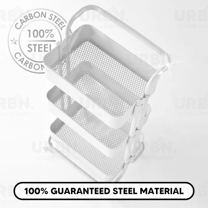 ๐จ๐ฅ๐๐๐ก๐๐ข๐ ๐๐ฆ (100% Full Metal) 3 Tier Carbon Steel Storage Trolley Rack ...