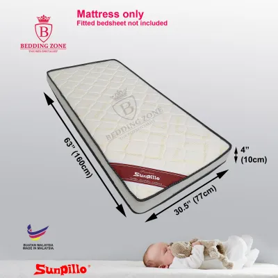 Sunpillo Baby Mattress (Foam) - 77cm x 160cm (Suitable for Baby Side Bed Size 85cm x 169cm)