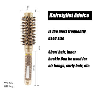 Professional Hair Brush Ionic Nano Thermal Ceramic Ionic Round Barrel Comb