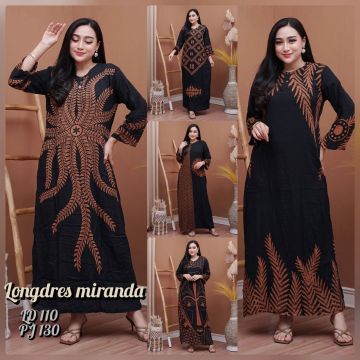 long dress hitam lengan panjang Jual Casual Long Dress Brokat Lengan Panjang Import - 32091 Lace Retro Long Dress