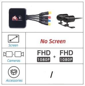 VSYS D6HL/D6WL WiFi Motorcycle Dash Cam Dual 1080p FHD Motorcycle Camera Waterproof Motorbike Recorder Front and Rear View Camera System Mini Box Easy Installation Motor DVR