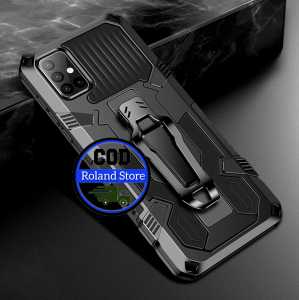 Case Hp Untuk Samsung Galaxy A71 New Casing Kickstand Armor Belt Clip Terbaru