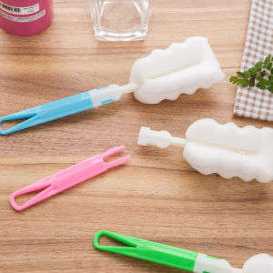 3PCS Bottle Brush Bottle Washer Set Long Sponge Bottle Cleaning Brushes Baby Bottle Cleaner Brush Nipple Brush (3 pcs)