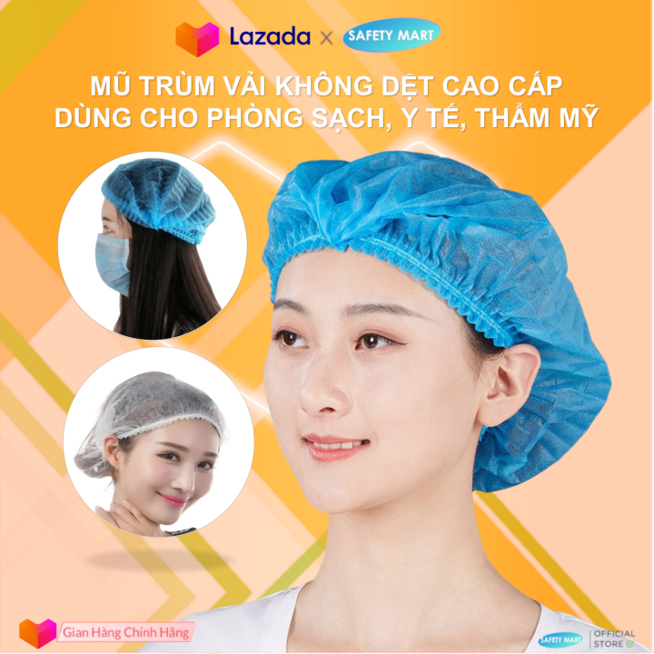 [HOT] Sỉ 500 mũ trùm đầu bọc tóc con sâu bảo hộ lao động, nón trùm đầu ...