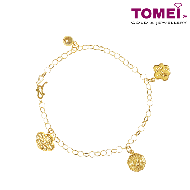 TOMEI Auspicious Quadruple Treasures Baby Anklet ( 吉祥四重宝物婴儿脚链) | Yellow ...